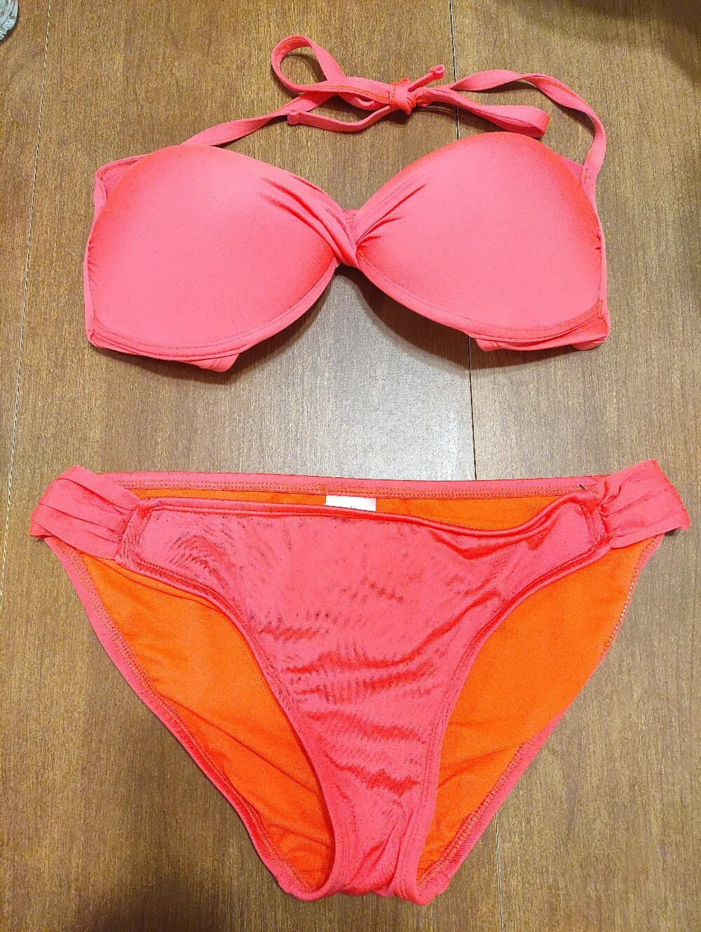 Mossimo Supply Co. Coral Pink Two-Piece Bikini Set